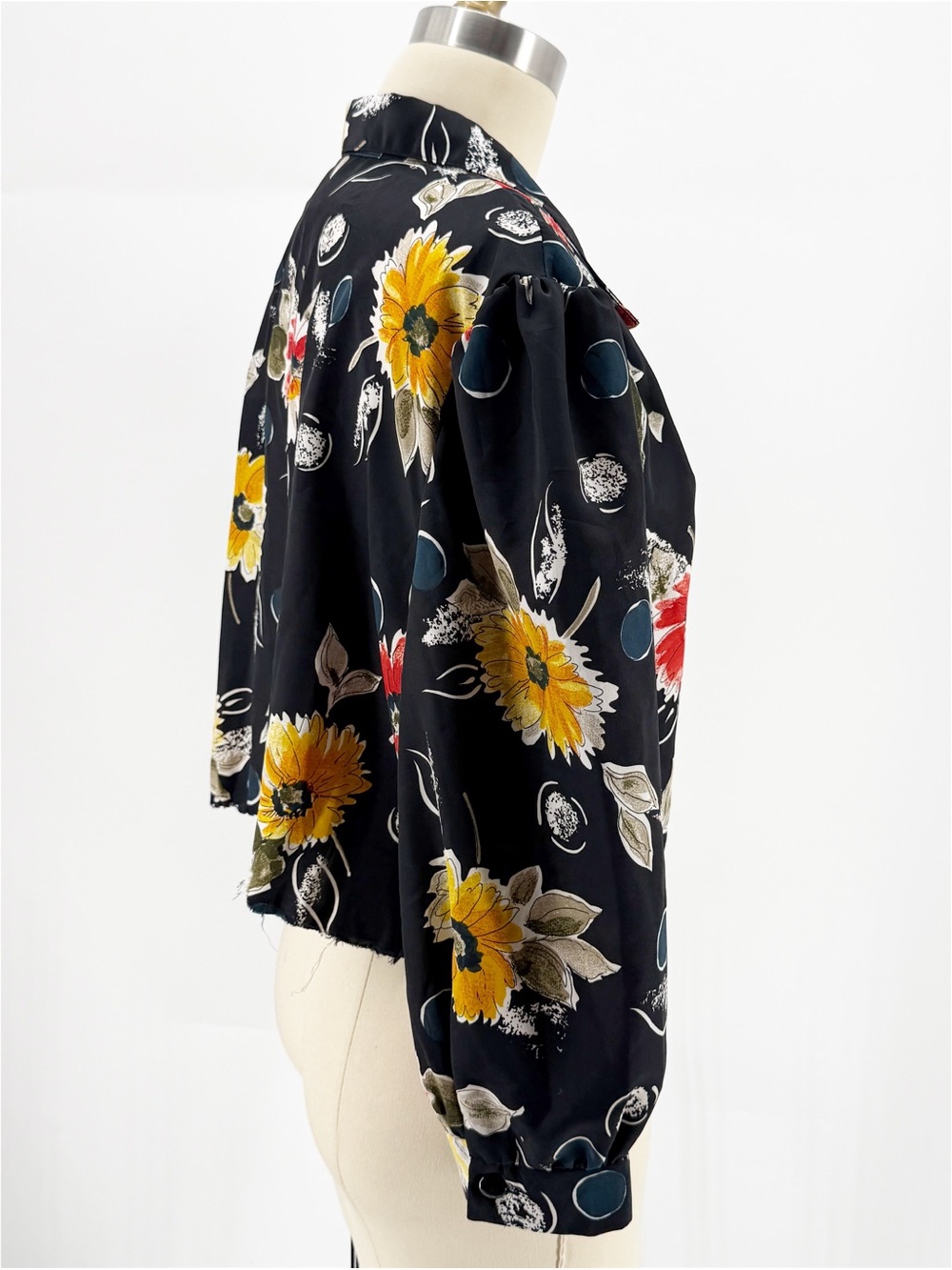Vintage California Looks Dress Womens 6P Floral Midi Shirtwaist Made USA 80s - Picture 8 of 13